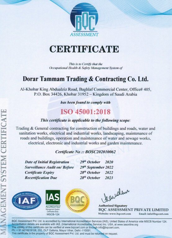 ISO 45001 Certification