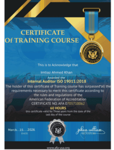 ISO 19011 Internal Auditor