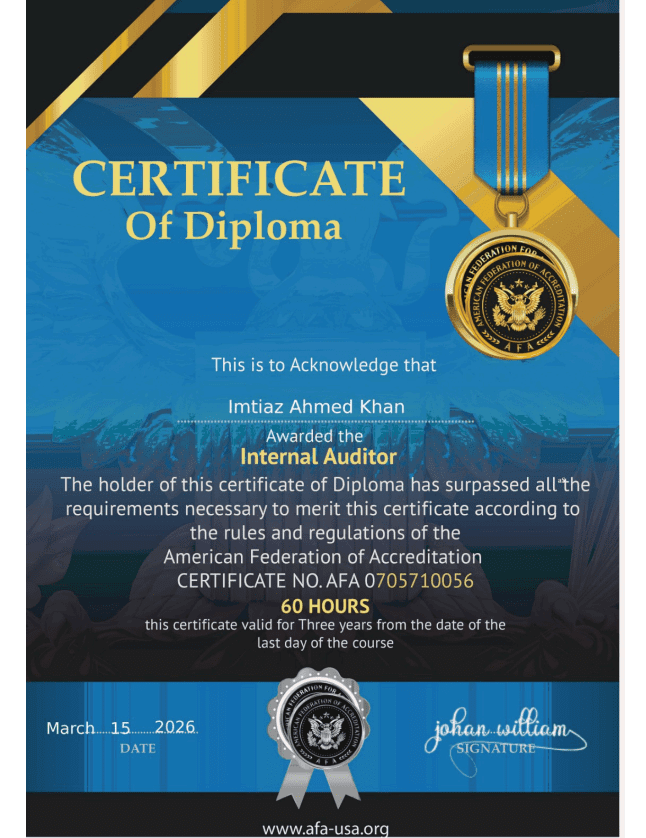 internal Auditor Certification