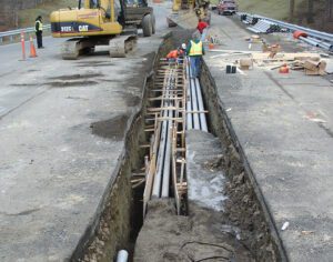 underground utility installation