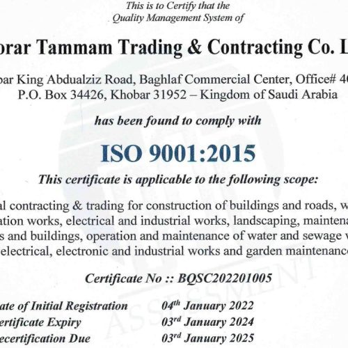 9001:2015 Certification
