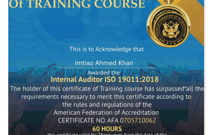 ISO 19011 Internal Auditor