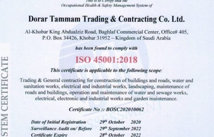 ISO 45001 Certification
